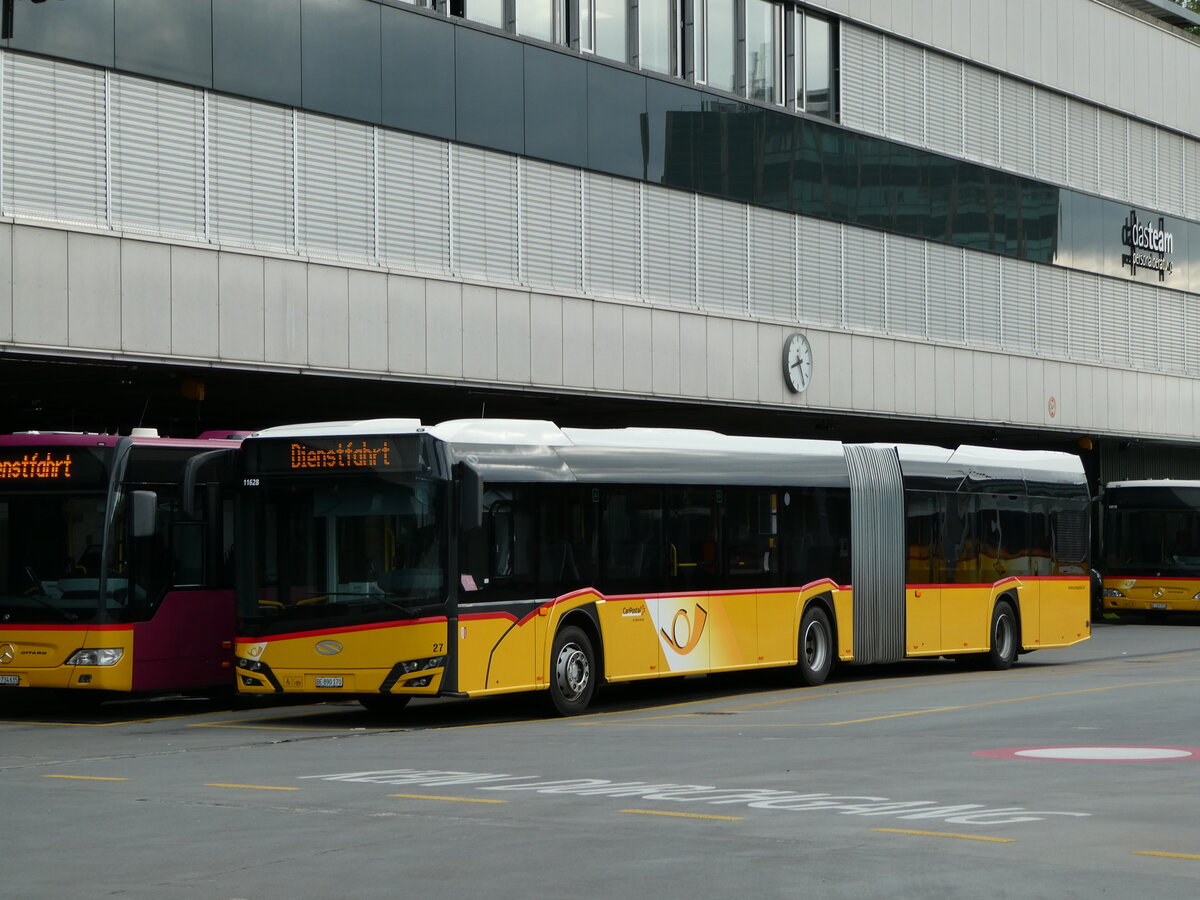 (236'847) - Steiner, Ortschwaben - Nr. 27/BE 890'170 - Solaris (ex PostAuto Wallis Nr. 55) am 6. Juni 2022 in Bern, Postautostation