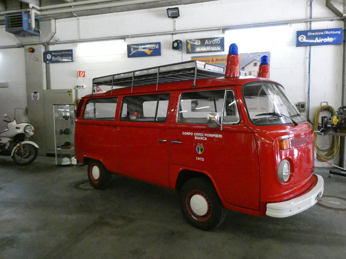 (237'056) - Corpo Civici Pompieri, Biasca - VW am 12. Juni 2022 in Faido, Garage Barenco