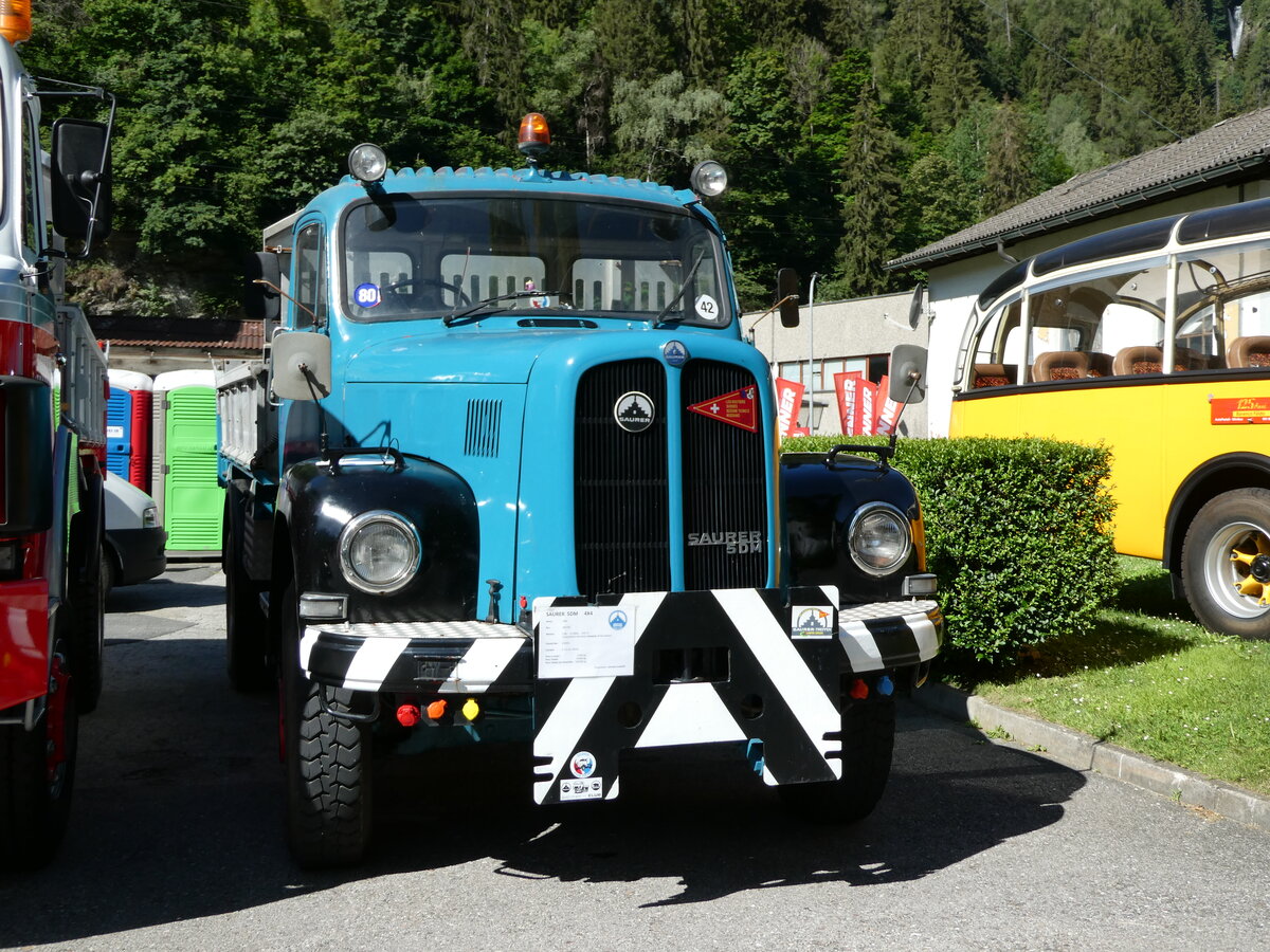 (237'074) - Saurer am 12. Juni 2022 in Faido, Garage Barenco