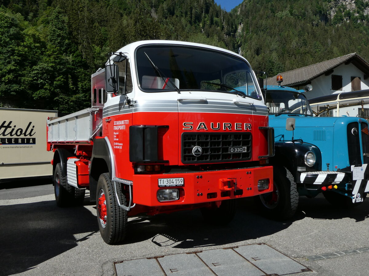 (237'075) - Sciaranetti, Personico - TI 304'159 - Saurer am 12. Juni 2022 in Faido, Garage Barenco