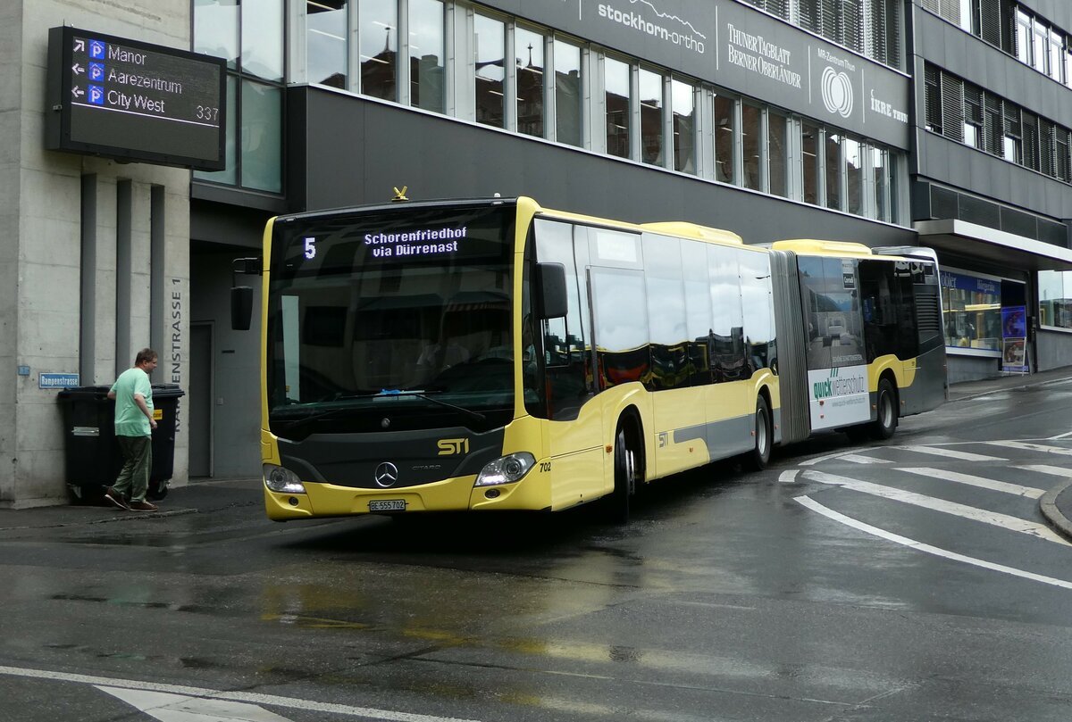 (237'417) - STI Thun - Nr. 702/BE 555'702 - Mercedes am 24. Juni 2022 in Thun, Rampenstrasse