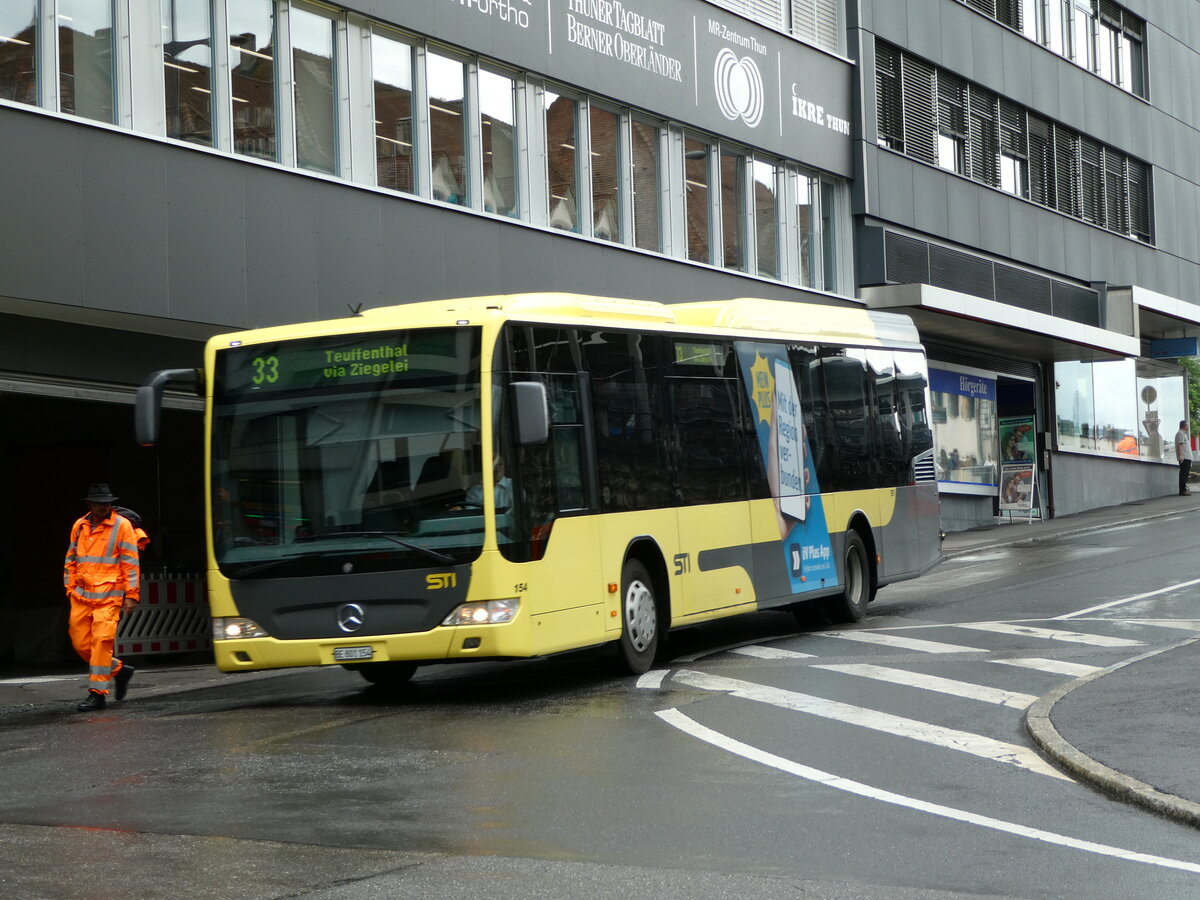 (237'431) - STI Thun - Nr. 154/BE 801'154 - Mercedes am 24. Juni 2022 in Thun, Rampenstrasse