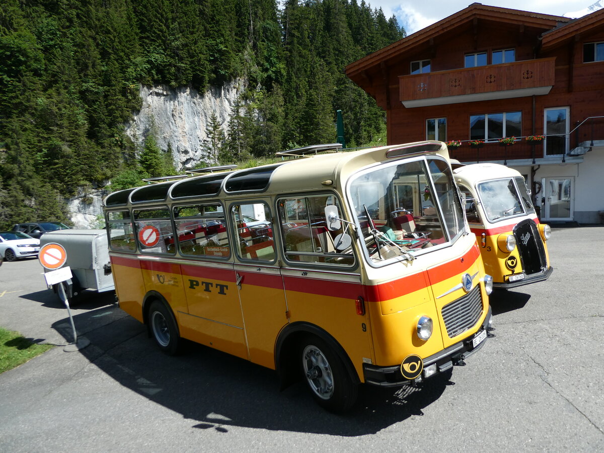 (237'657) - Schmid, Thrishaus - Nr. 9/BE 26'105 - Saurer/R&J (ex Geiger, Adelboden Nr. 9) am 26. Juni 2022 auf der Griesalp