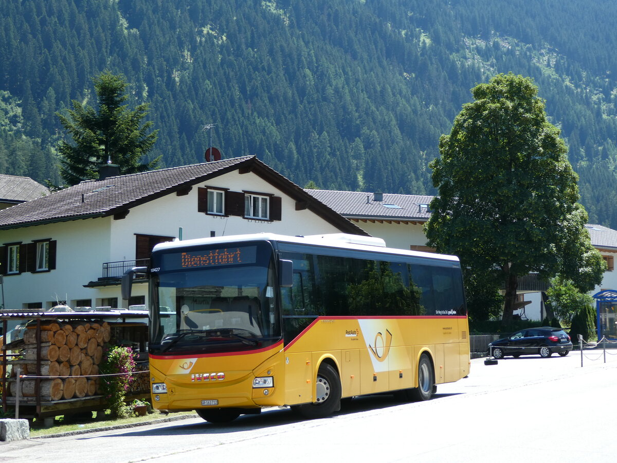 (237'776) - Gaudenz, Andeer - GR 163'712 - Iveco (ex Mark, Andeer) am 2. Juli 2022 in Andeer, Garage