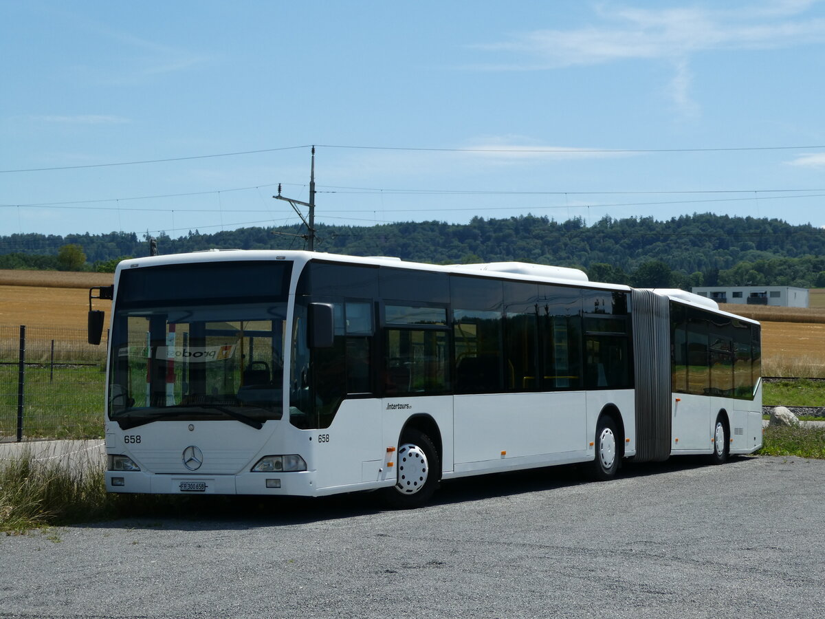 (237'878) - Intertours, Domdidier - Nr. 658/FR 300'658 - Mercedes (ex Nr. 206; ex VZO Grningen Nr. 51) am 3. Juli 2022 in Domdidier, Garage