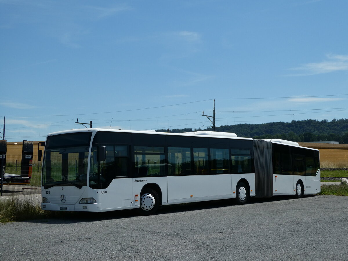 (237'879) - Intertours, Domdidier - Nr. 658/FR 300'658 - Mercedes (ex Nr. 206; ex VZO Grningen Nr. 51) am 3. Juli 2022 in Dimdidier, Garage