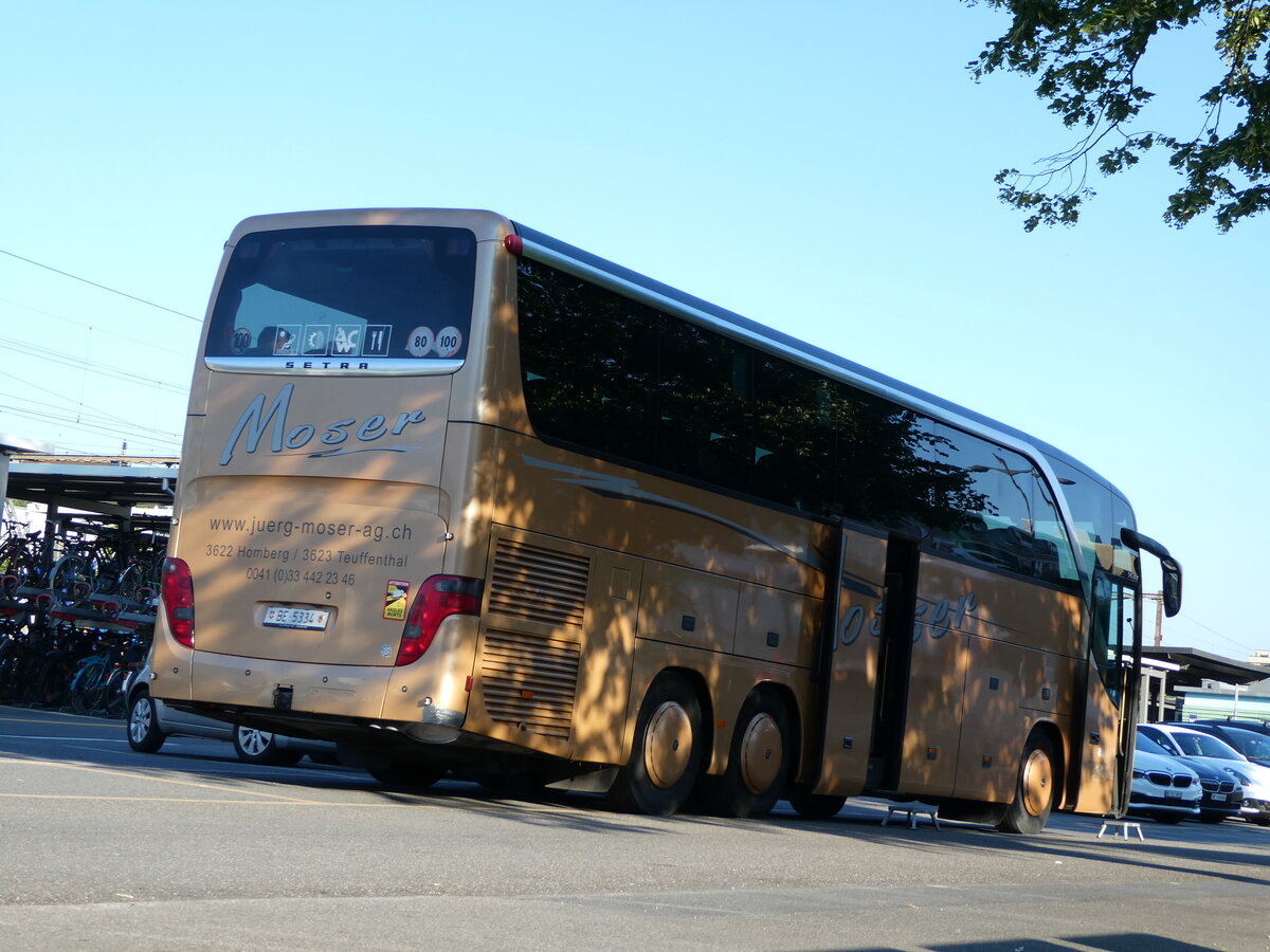 (237'906) - Moser, Teuffenthal - BE 5334 - Setra am 7. Juli 2022 in Thun, CarTerminal