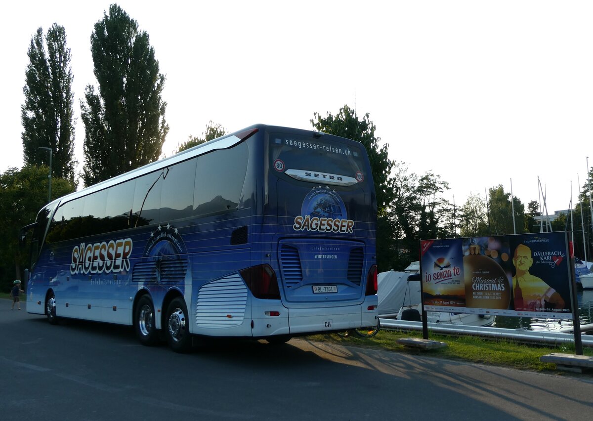 (238'061) - Sgesser, Wintersingen - Nr. 4/BL 7301 - Setra am 15. Juli 2022 in Thun, Strandbad