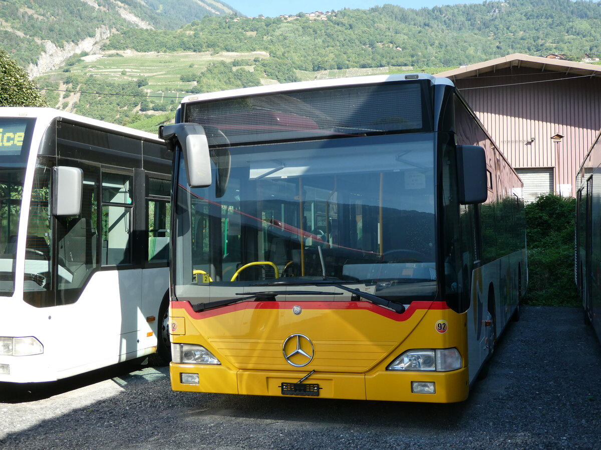 (238'067) - Buchard, Leytron - Nr. 92 - Mercedes (ex BLT Oberwil Nr. 44) am 16. Juli 2022 in Leytron, Garage