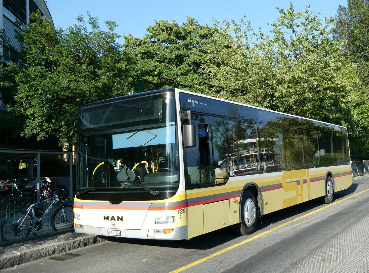 (238'198) - STI Thun - Nr. 129/BE 800'129 - MAN am 16. Juli 2022 bei der Schifflndte Thun