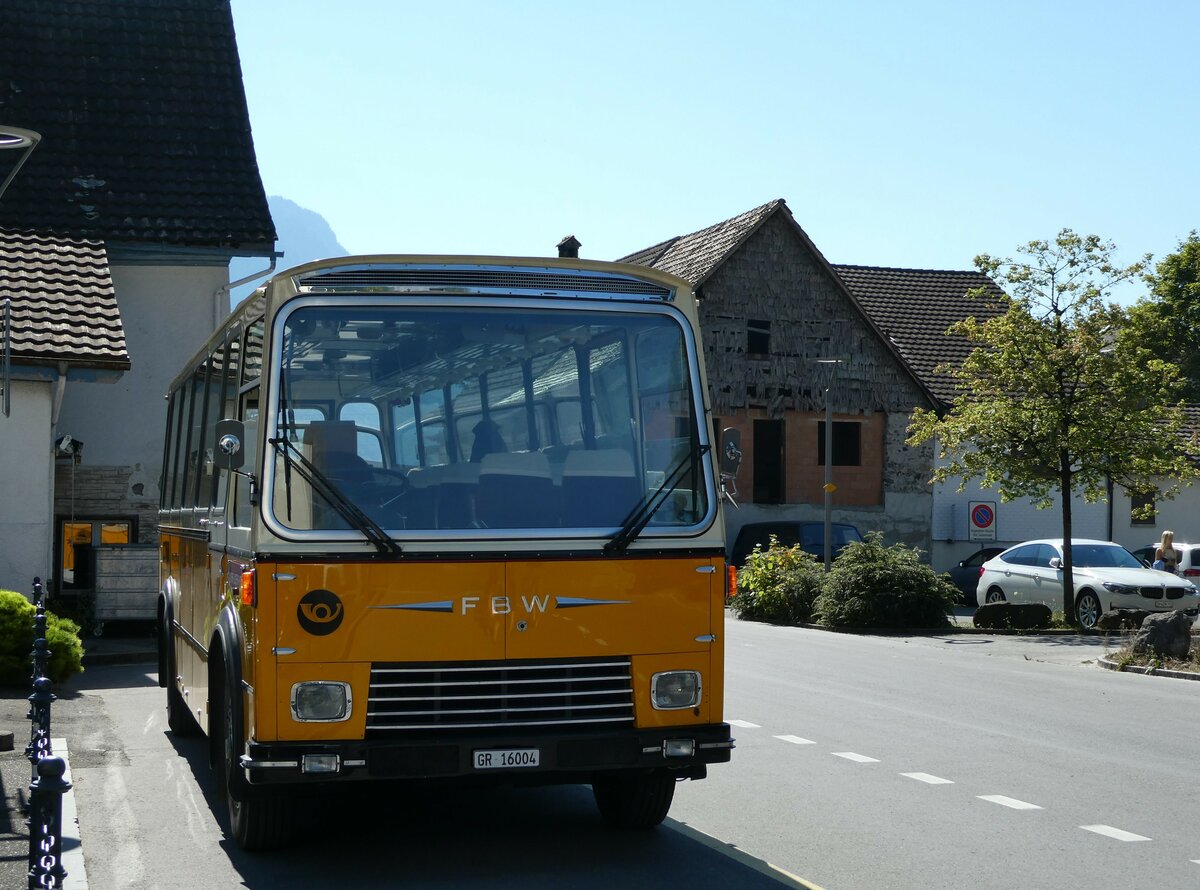 (238'216) - Wittwer, Chur - GR 16'004 - FBW/Gangloff (ex Eggenberger, Mriken; ex AVG Grindelwald Nr. 11; ex P 24'170) am 17. Juli 2022 in Walenstadt, Hotel Seehof