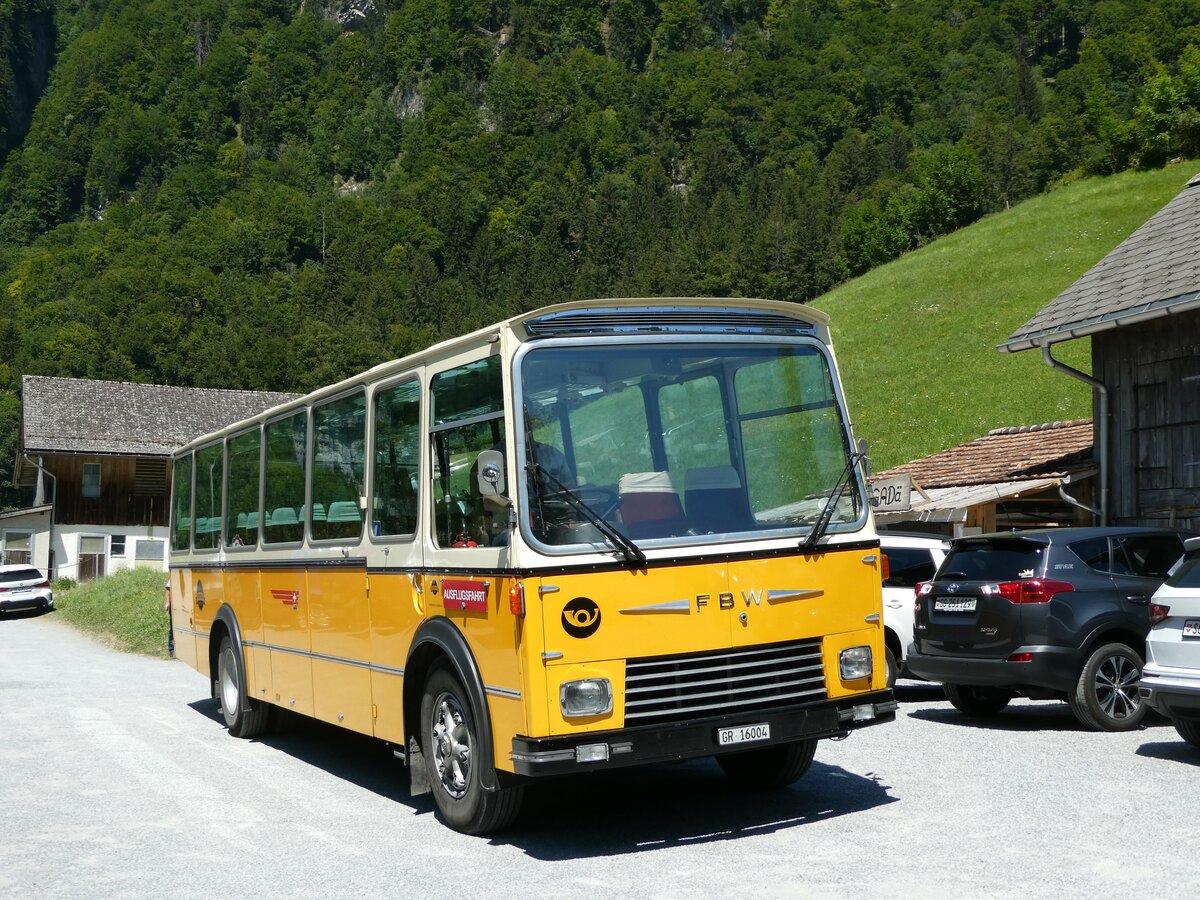 (238'245) - Wittwer, Chur - GR 16'004 - FBW/Gangloff (ex Eggenberger, Mriken; ex AVG Grindelwald Nr. 11; ex P 24'170) am 17. Juli 2022 in Klntal, Hotel Rhodannenberg