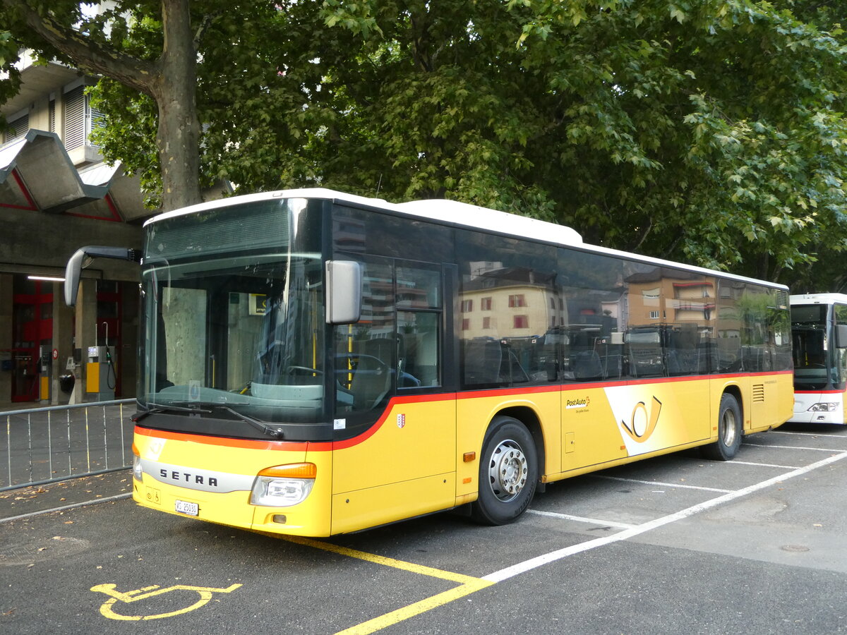 (238'347) - PostAuto Wallis - VS 25'030 - Setra (ex Anthamatten, Saas-Almagell) am 24. Juli 2022 in Brig, Garage