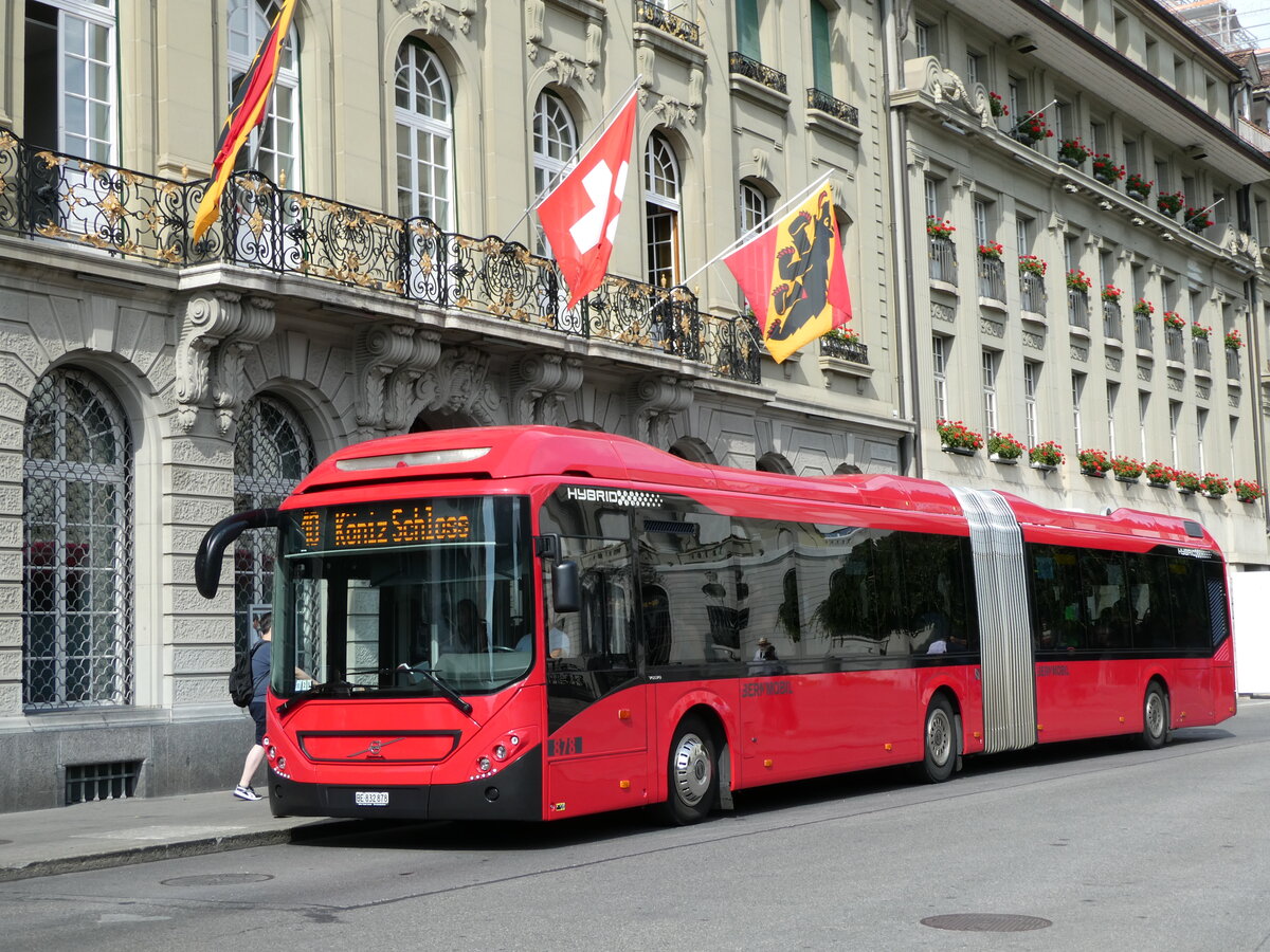 (238'519) - Bernmobil, Bern - Nr. 878/BE 832'878 - Volvo am 28. Juli 2022 in Bern, Bundesplatz