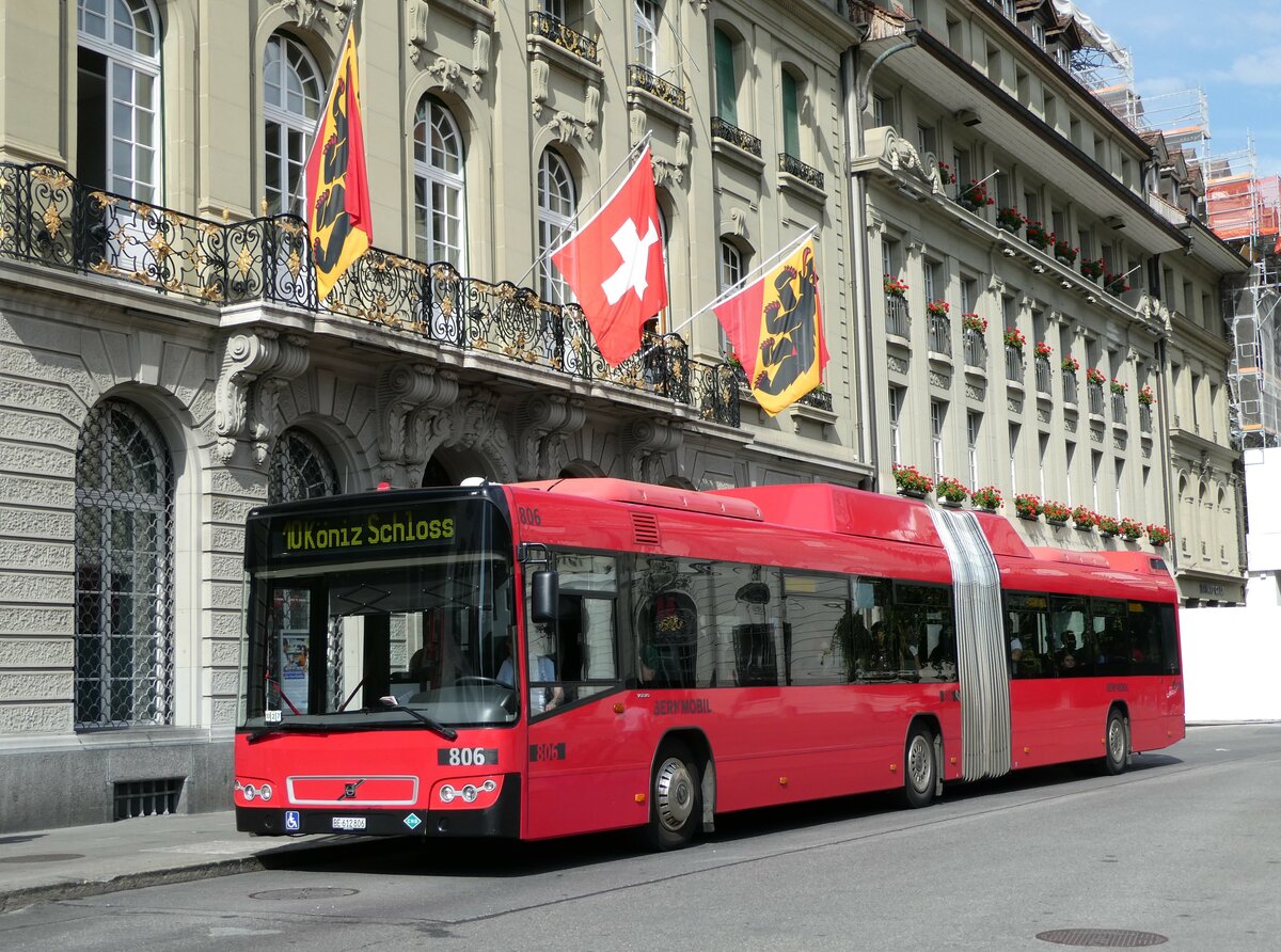 (238'524) - Bernmobil, Bern - Nr. 806/BE 612'806 - Volvo am 28. Juli 2022 in Bern, Bundesplatz