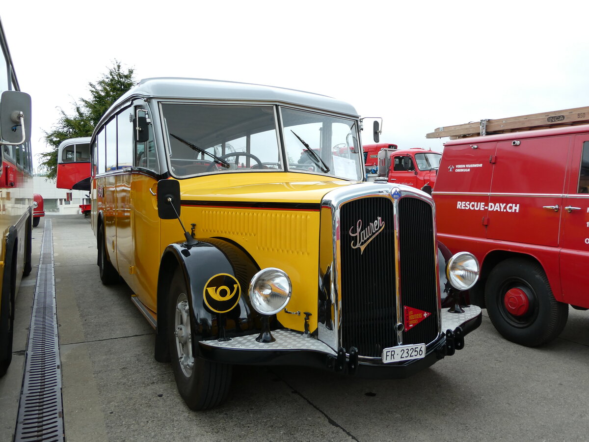 (239'588) - Schmutz, Vaulruz - FR 23'256 - Saurer/Saurer (ex Nestl; ex P 23'019; ex P 2044) am 27. August 2022 in Oberkirch, CAMPUS Sursee