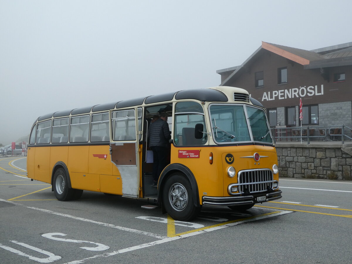 (240'272) - Gerber, Matzendorf - SO 50'805 - FBW/R&J (ex Kontiki, Wettingen; ex P 24'001; ex P 21'501) am 25. September 2022 in Grimsel, Passhhe