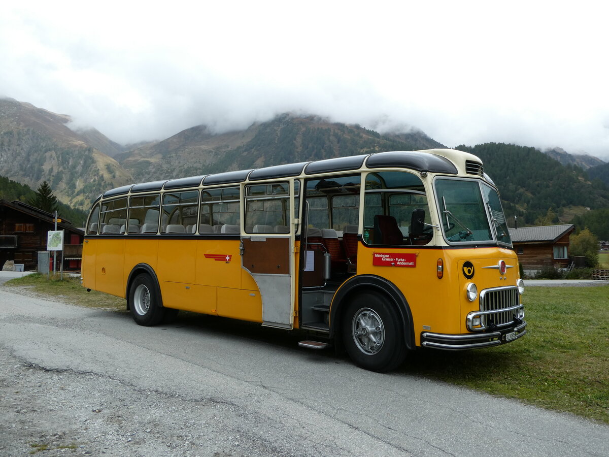 (240'279) - Gerber, Matzendorf - SO 50'805 - FBW/R&J (ex Kontiki, Wettingen; ex P 24'001; ex P 21'501) am 25. September 2022 in Oberwald, Dampfbahnstrasse