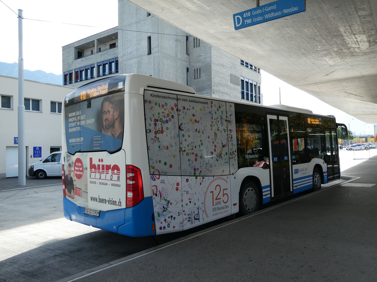 (240'927) - RTB Altsttten - Nr. 81/SG 313'593 - Mercedes am 11. Oktober 2022 beim Bahnhof Buchs