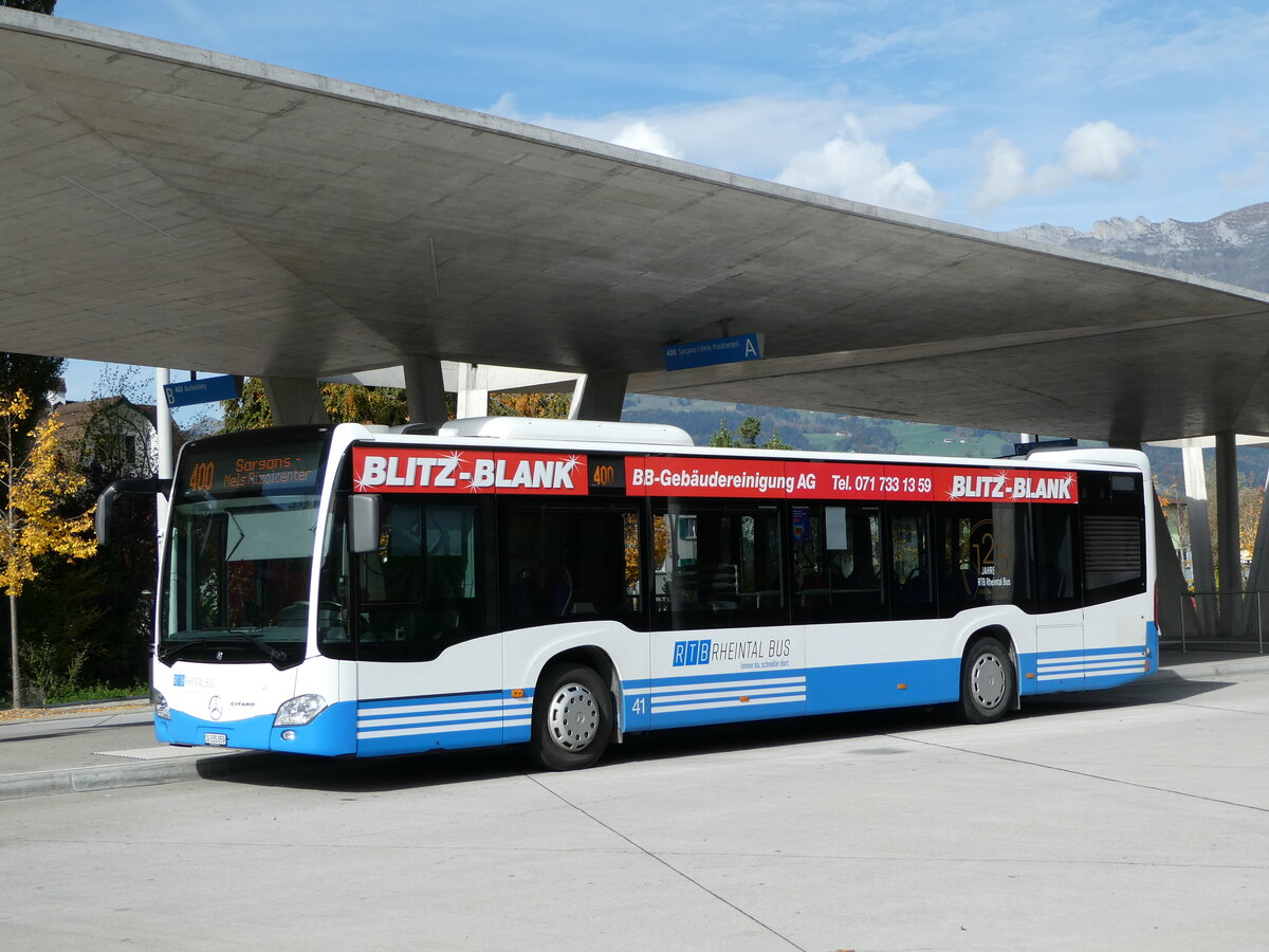 (240'932) - RTB Altsttten - Nr. 41/SG 335'059 - Mercedes am 11. Oktober 2022 beim Bahnhof Buchs