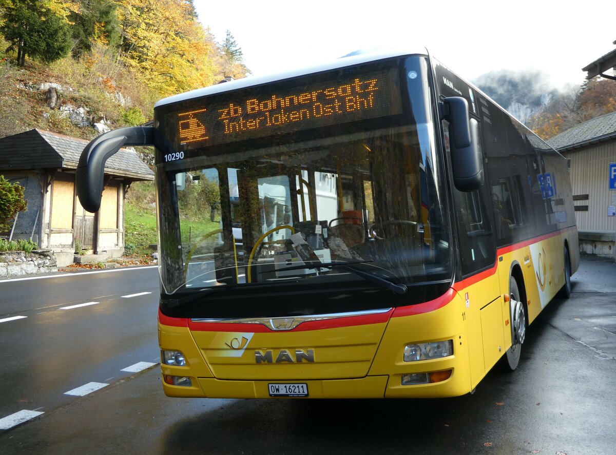 (241'715) - PostAuto Zentralschweiz - Nr. 11/OW 16'211 - MAN (ex Mattli, Wassen) am 22. Oktober 2022 auf dem Brnigpass