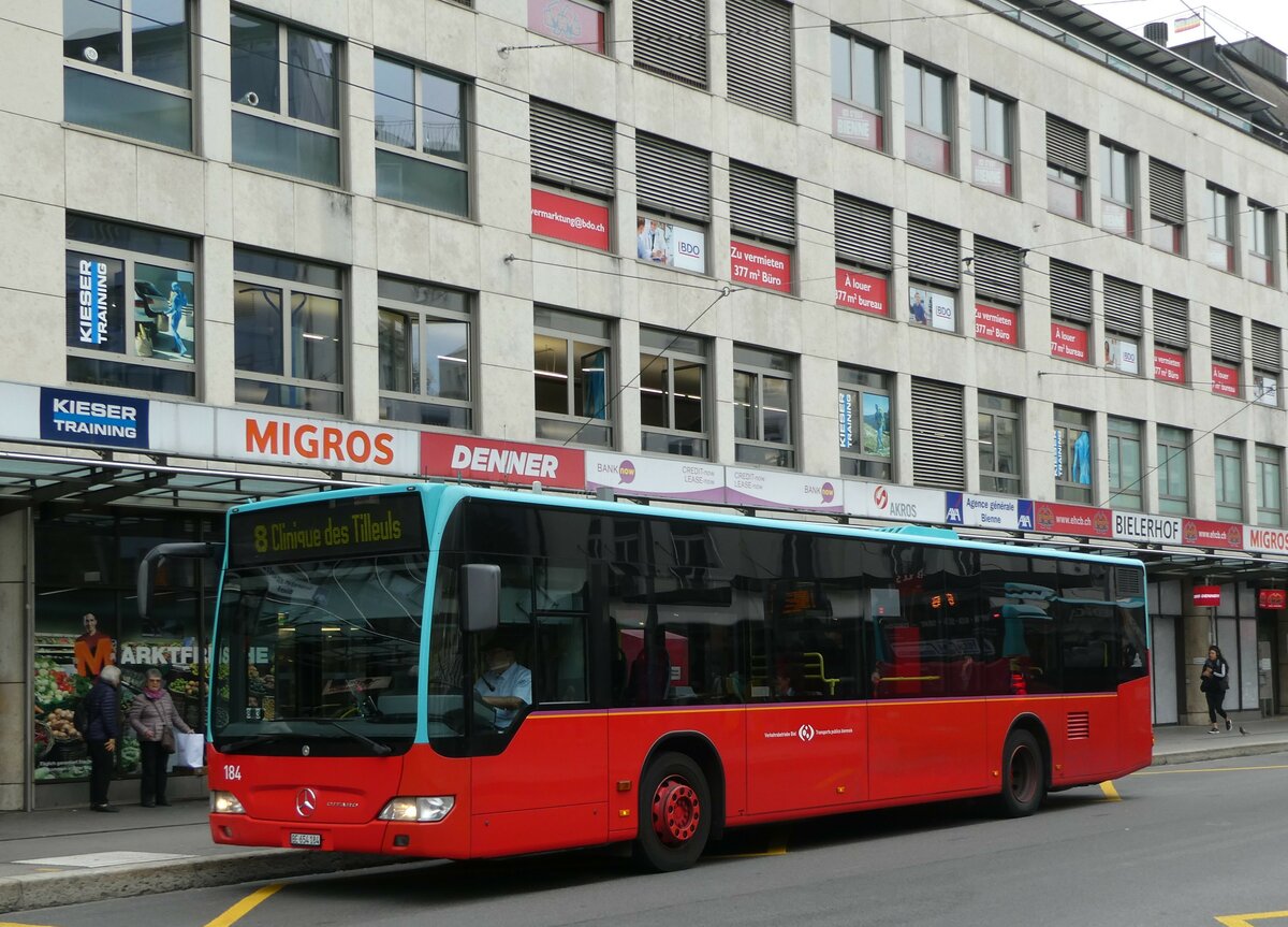 (241'917) - VB Biel - Nr. 184/BE 654'184 - Mercedes am 29. Oktober 2022 in Biel, Guisanplatz