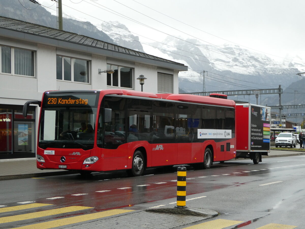 (242'325) - AFA Adelboden - Nr. 27/BE 26'773 - Mercedes am 9. November 2022 beim Bahnhof Frutigen