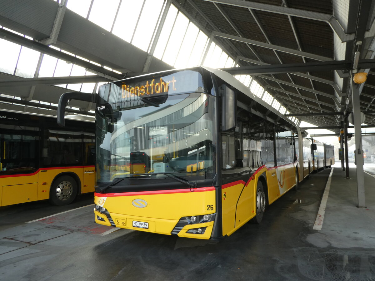 (242'331) - Steiner, Ortschwaben - Nr. 26/BE 79'379 - Solaris am 10. November 2022 in Bern, Postautostation