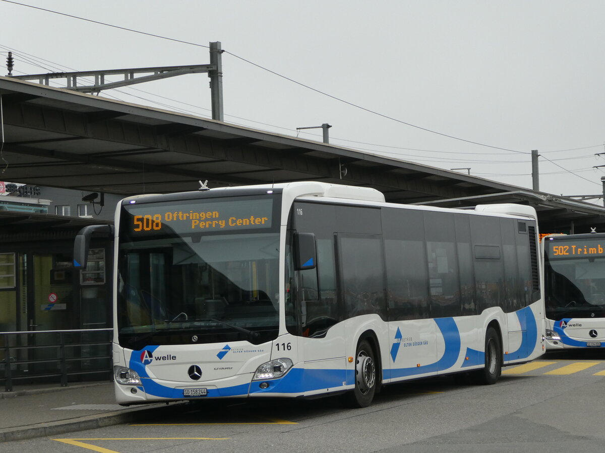 (242'577) - BOGG Wangen b.O. - Nr. 116/SO 158'244 - Mercedes am 12. November 2022 beim Bahnhof Olten