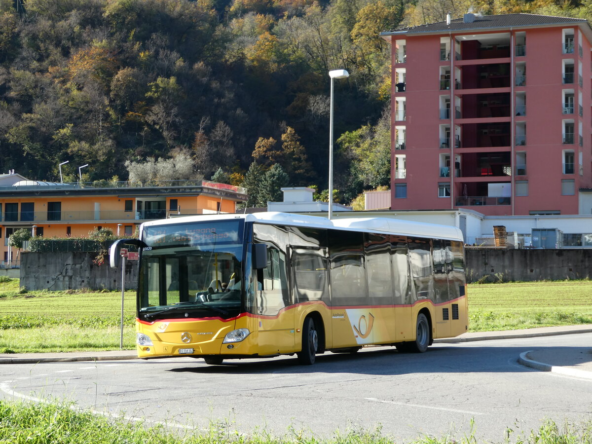 (242'815) - AutoPostale Ticino - Nr. 546/TI 316'302 - Mercedes am 16. November 2022 in Barbengo, Via dei Balconi