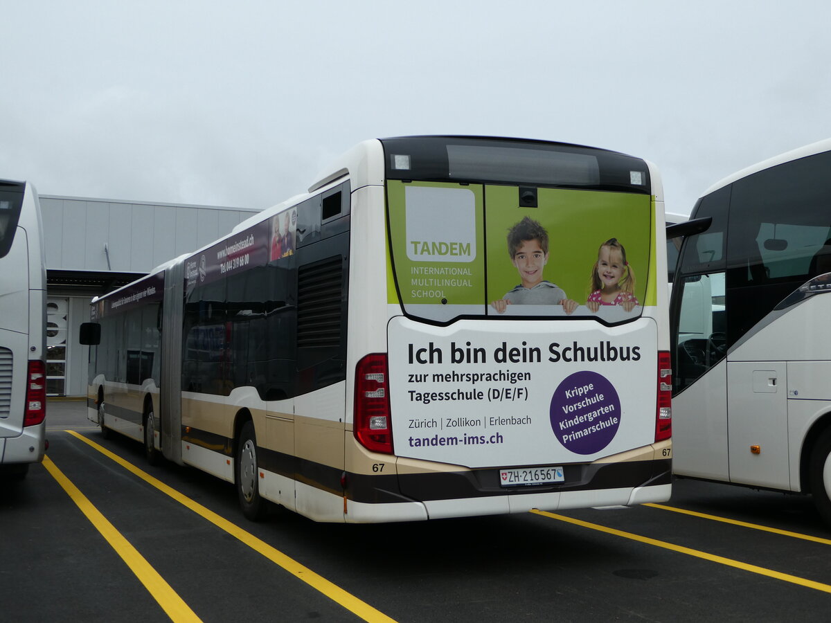 (243'247) - AZZK Zollikon - Nr. 67/ZH 216'567 - Mercedes am 29. November 2022 in Winterthur, EvoBus