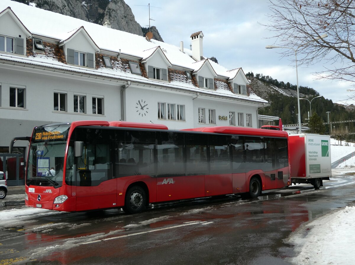 (244'055) - AFA Adelboden - Nr. 95/BE 26'774 - Mercedes am 20. Dezember 2022 beim Bahnhof Kandersteg