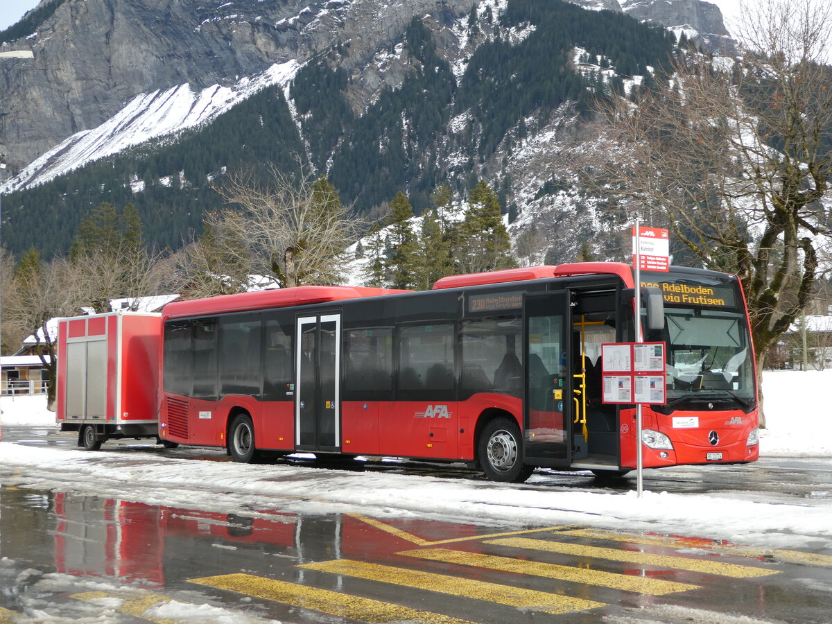 (244'056) - AFA Adelboden - Nr. 95/BE 26'774 - Mercedes am 20. Dezember 2022 beim Bahnhof Kandersteg