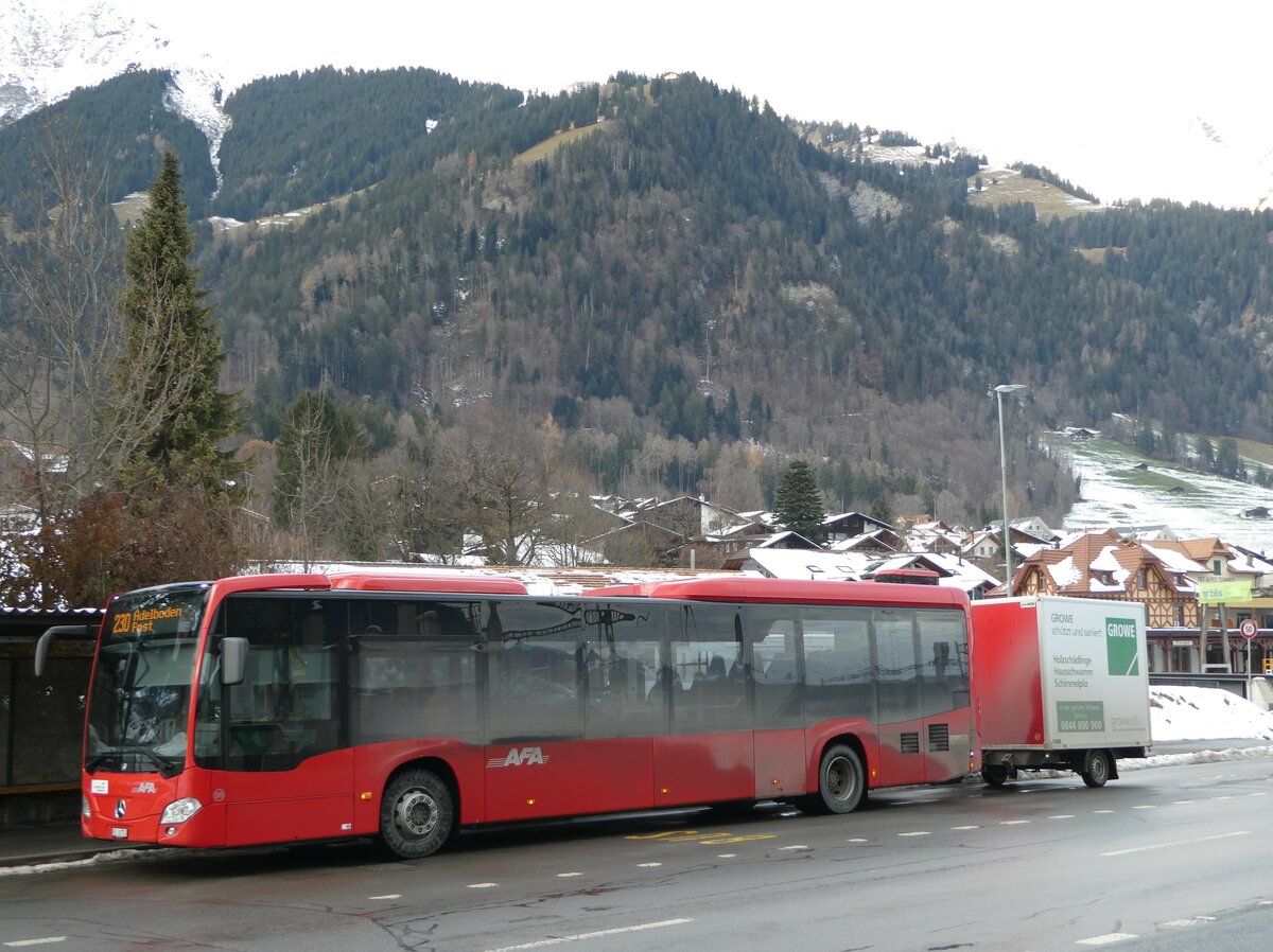 (244'060) - AFA Adelboden - Nr. 95/BE 26'774 - Mercedes am 20. Dezember 2022 beim Bahnhof Frutigen