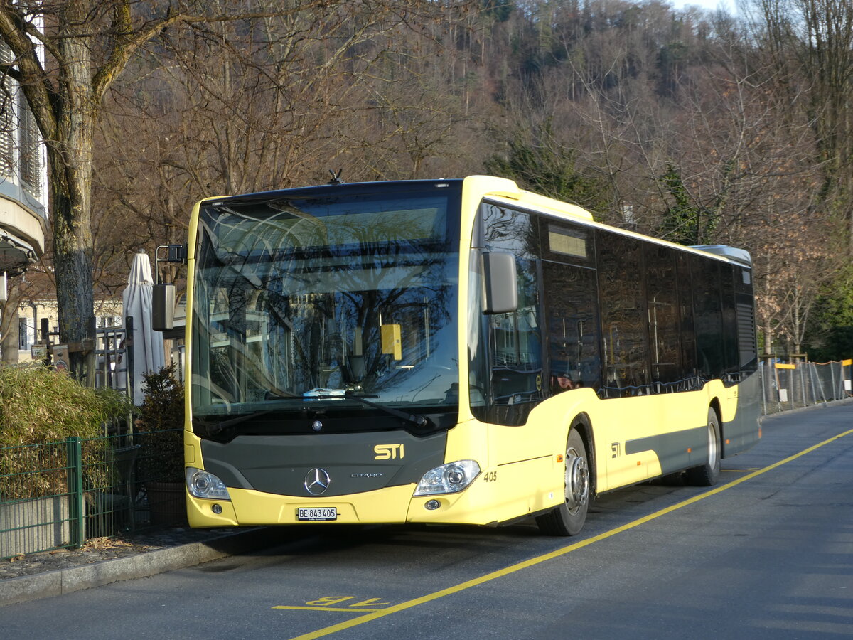 (244'372) - STI Thun - Nr. 405/BE 843'405 - Mercedes am 1. Januar 2023 bei der Schifflndte Thun