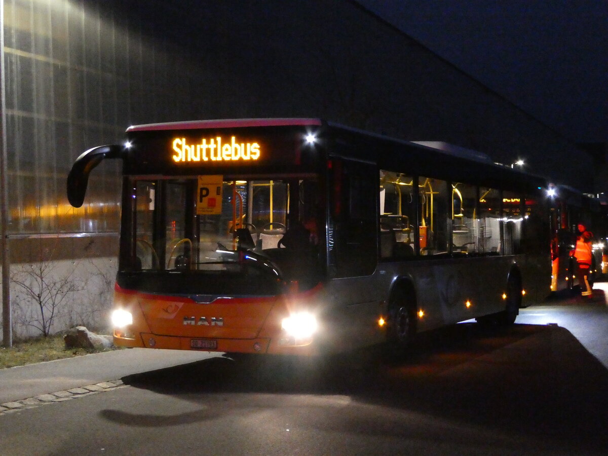 (244'456) - Wyss, Boningen - Nr. 65/SO 21'793/PID 10'546 - MAN am 7. Januar 2023 beim Bahnhof Frutigen