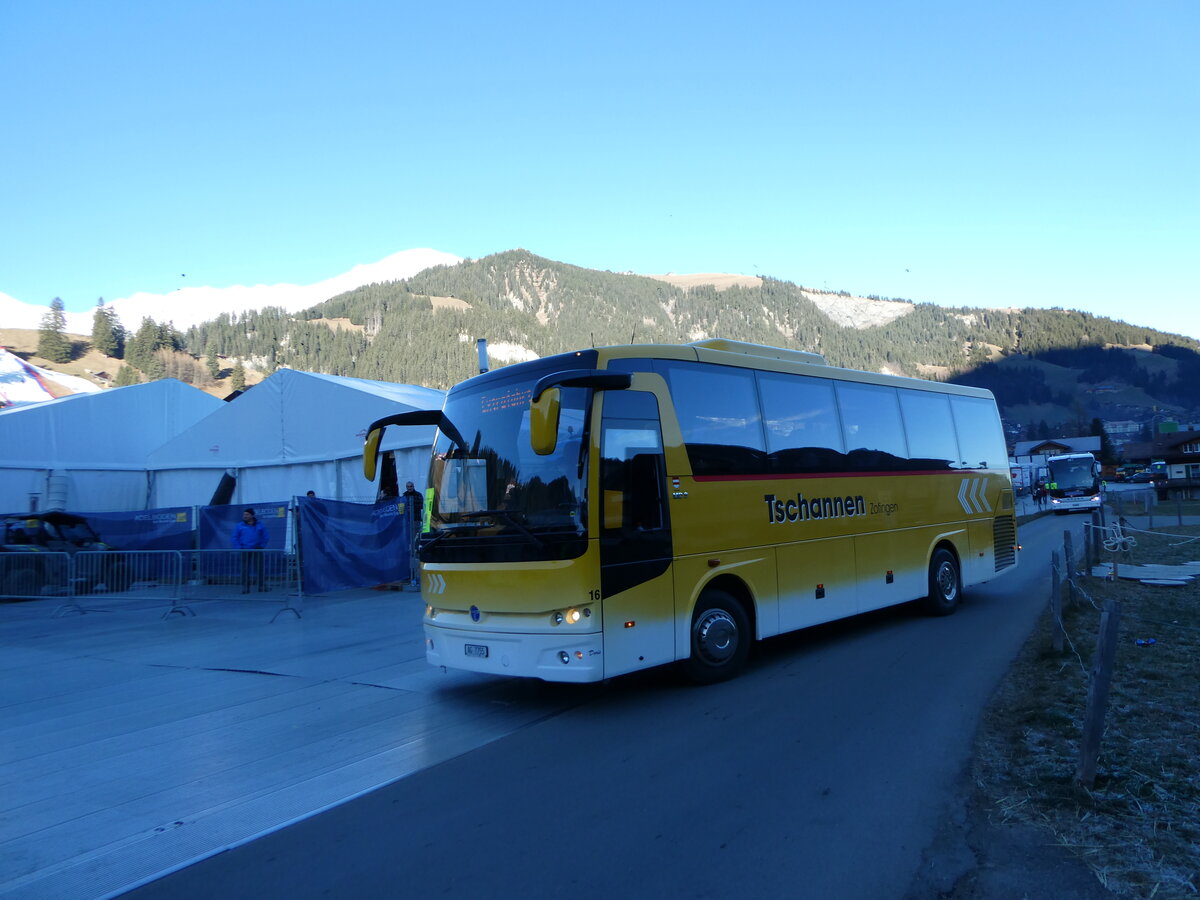 (244'570) - Tschannen, Zofingen - Nr. 16/AG 7755 - Temsa am 7. Januar 2023 in Adelboden, Weltcup