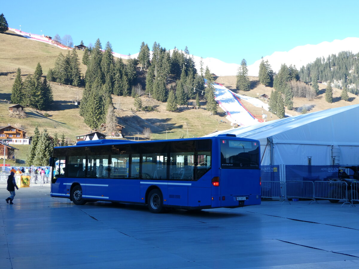 (244'587) - Tritten, Zweisimmen - BE 26'971 - Mercedes (ex BE 633'034; ex AFA Adelboden Nr. 94) am 7. Januar 2023 in Adelboden, Weltcup