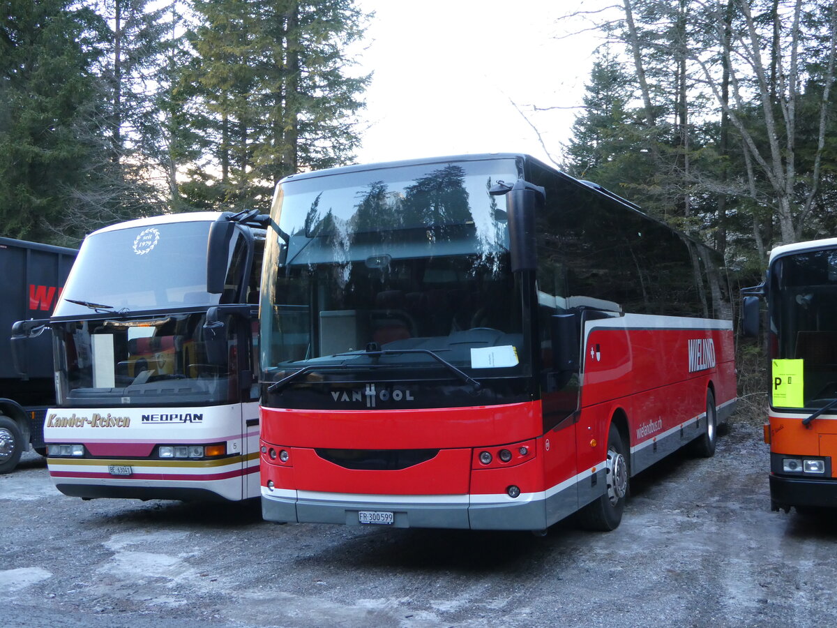 (244'656) - Wieland, Murten - Nr. 111/FR 300'599 - Van Hool am 7. Januar 2023 in Adelboden, Unter dem Birg