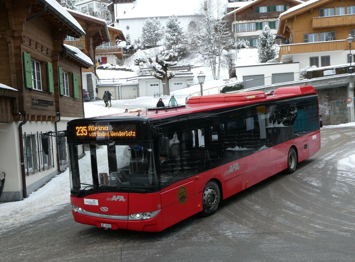 (245'259) - AFA Adelboden - Nr. 30/BE 26'703 - Solaris am 22. Januar 2023 in Adelboden, Busstation