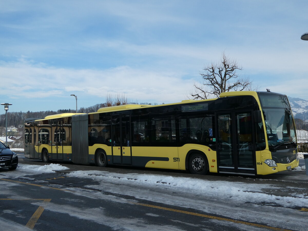 (245'328) - STI Thun - Nr. 164/BE 752'164 - Mercedes am 24. Januar 2023 beim Bahnhof Spiez