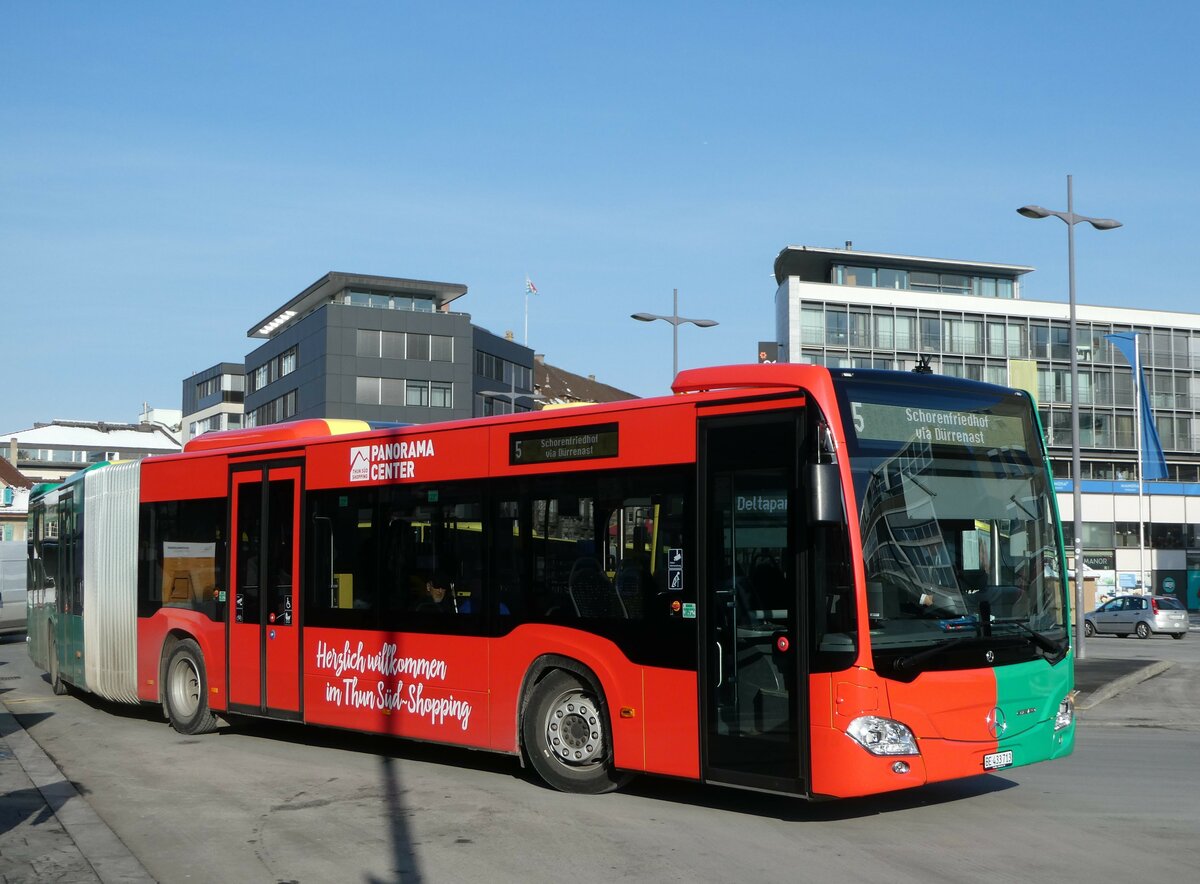 (245'554) - STI Thun - Nr. 713/BE 433'713 - Mercedes am 30. Januar 2023 beim Bahnhof Thun