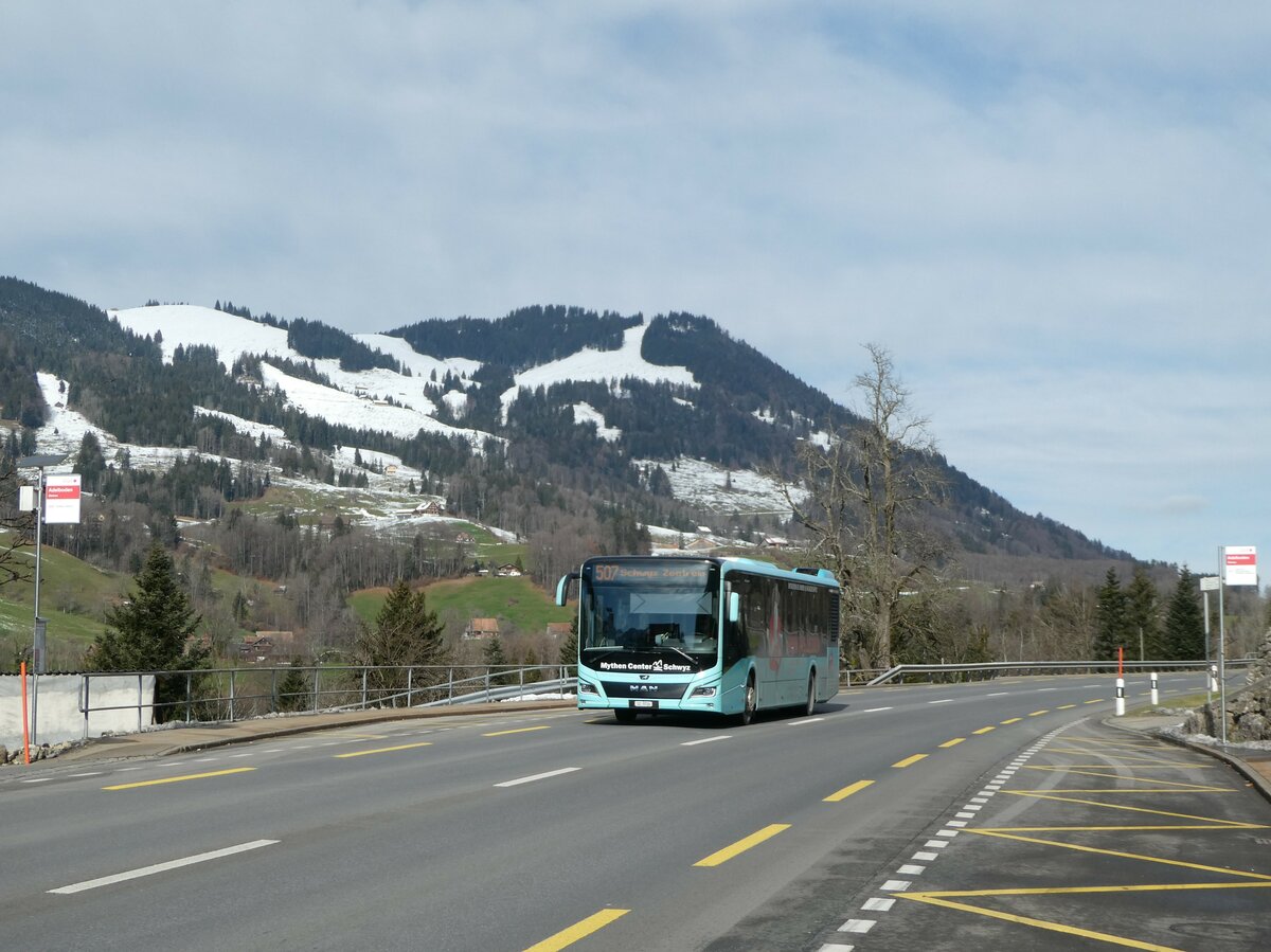 (245'732) - AAGS Schwyz - Nr. 14/SZ 9714 - MAN am 3. Februar 2023 in Steinen, Adelboden