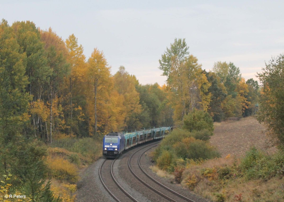 246 049-2 zieht den DGS95177 Regensburg Bbf - Mosel kurz hinter Wiesau/Oberpfalz. 24.10.16