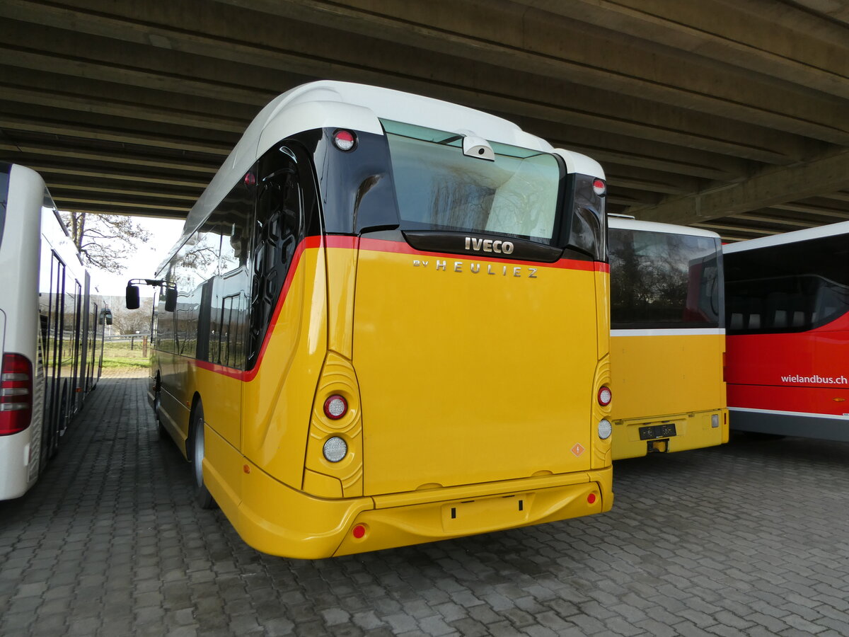 (246'286) - Gessinger, Bad Ragaz - (13701231) - Heuliez-Iveco am 18. Februar 2023 in Kerzers, Murtenstrasse