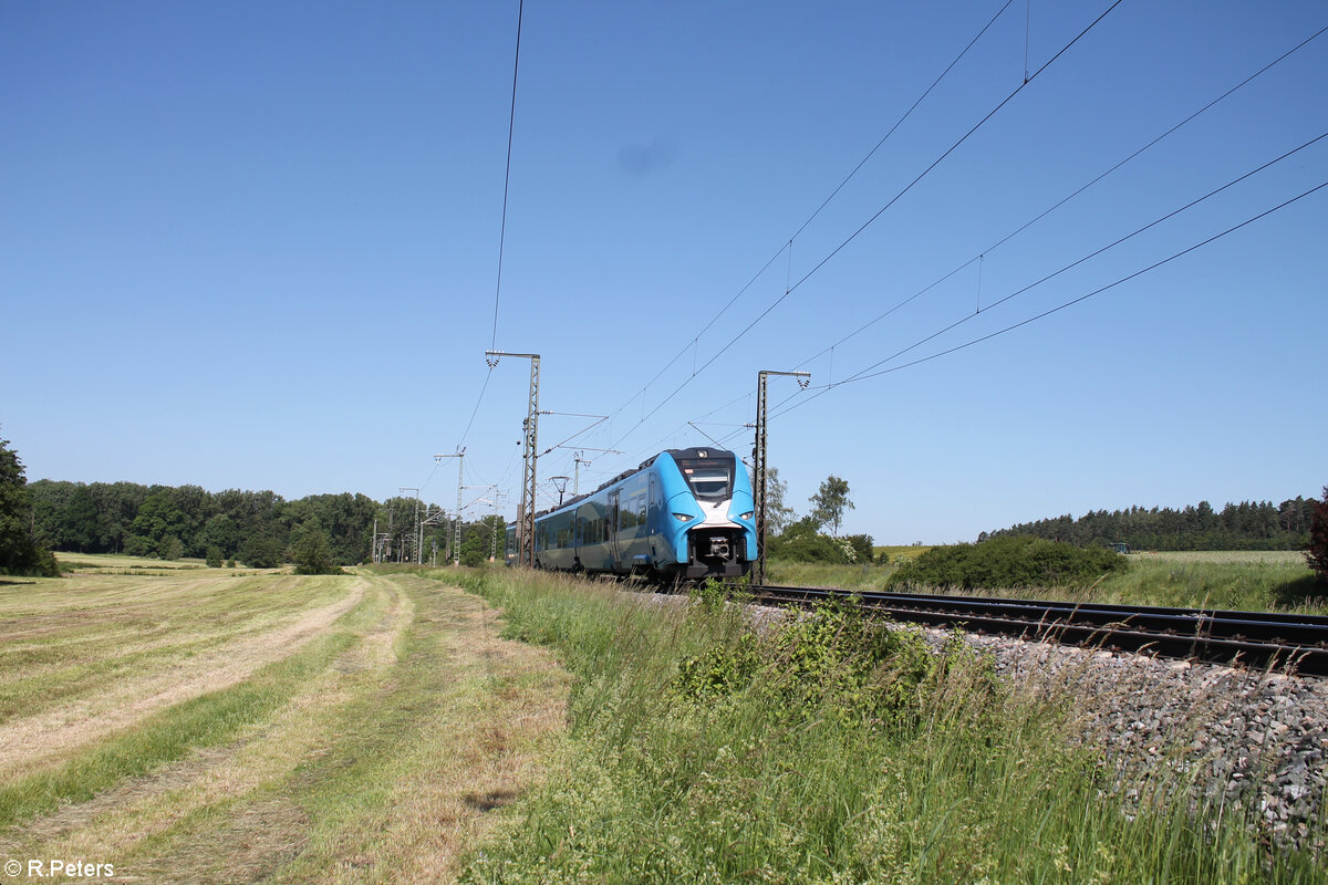 2463 107-9 als RE80 70211 Würzburg - Treuchtlingen bei Oberdachstetten. 08.06.24