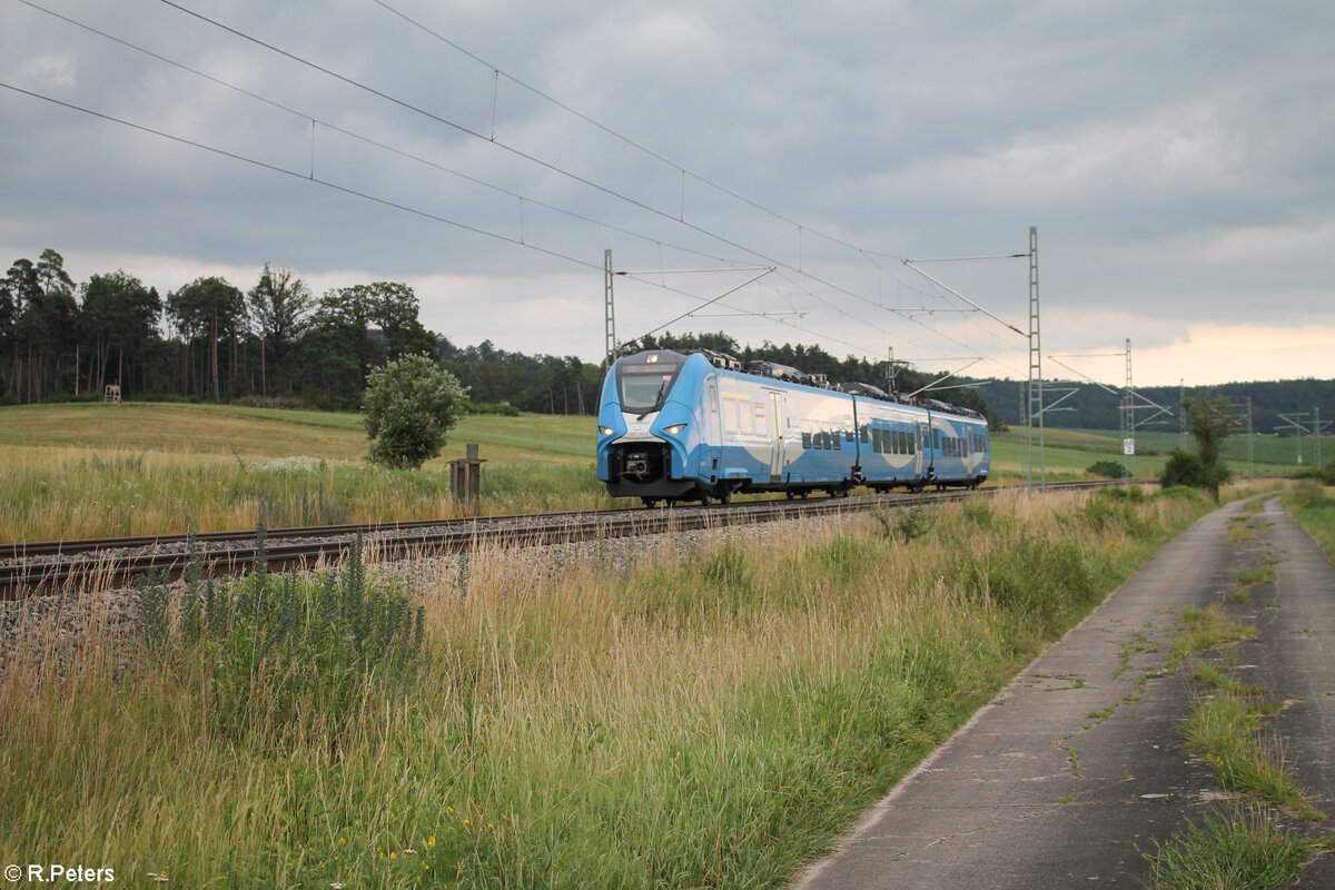 2463 140-0 als RE80 Treuchtlingen - Würzburg bei Oberdachstetten. 02.07.24