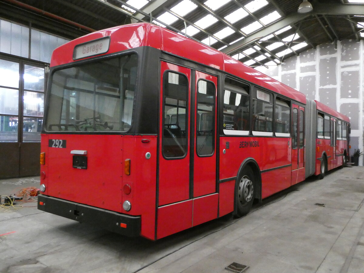 (246'697) - Bernmobil, Bern (SOB) - Nr. 292 - Volvo/R&J-Hess-Gangloff am 26. Februar 2023 in Oberburg, Ziegelgut