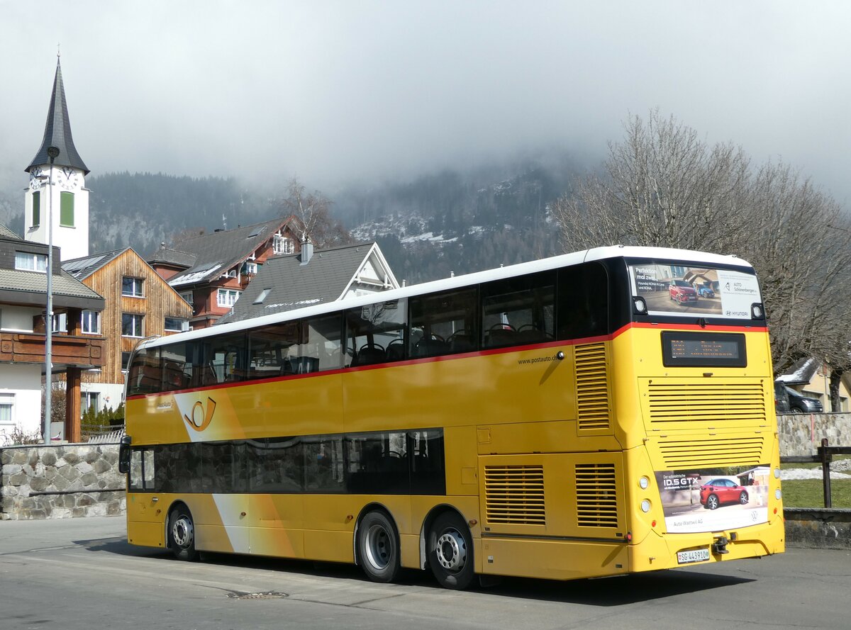 (246'845) - PostAuto Ostschweiz - SG 443'910/PID 11'033 - Alexander Dennis am 4. März 2023 in Wildhaus, Dorf