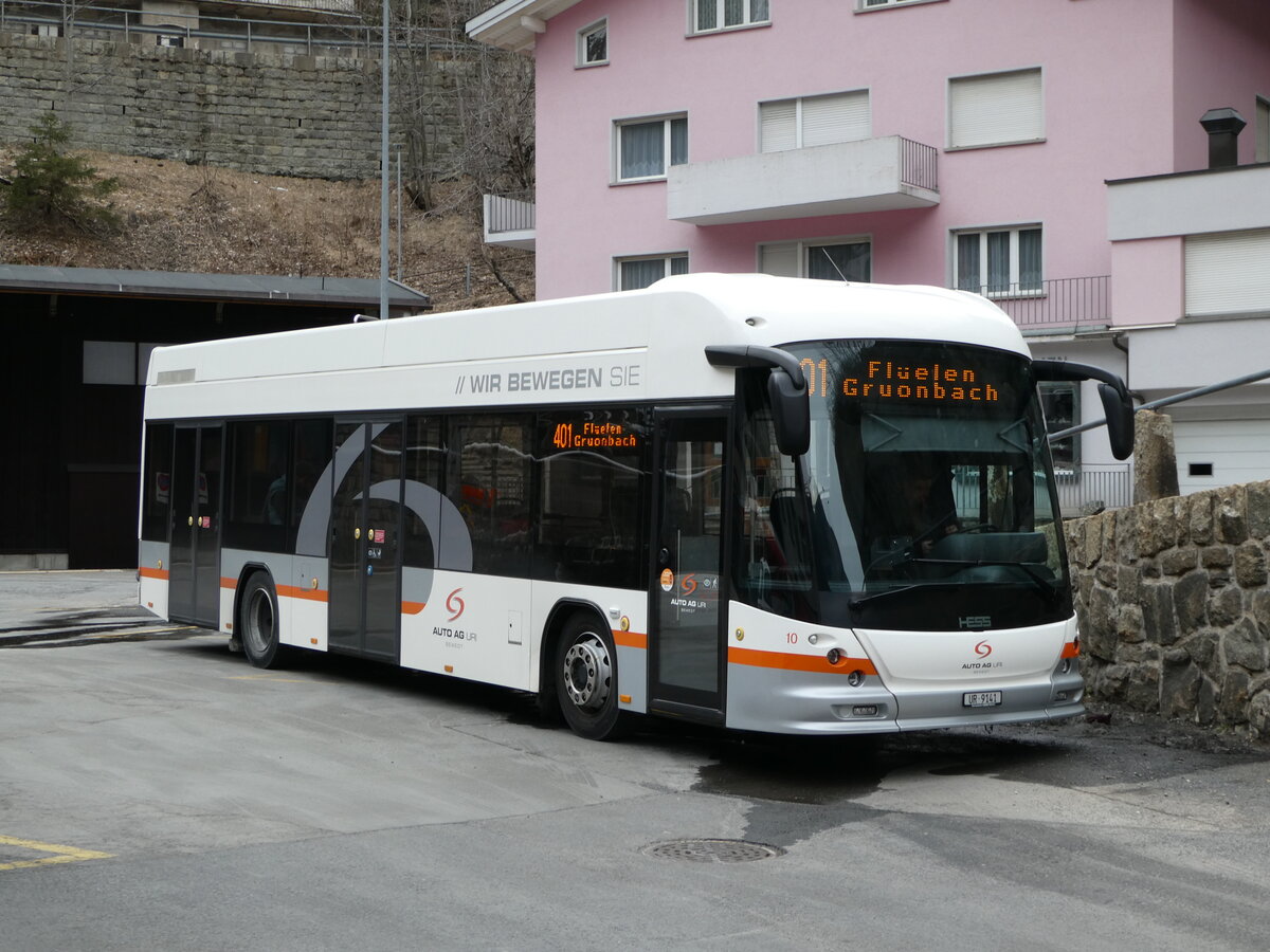 (246'952) - AAGU Altdorf - Nr. 10/UR 9141 - Hess am 7. März 2023 beim Bahnhof Göschenen